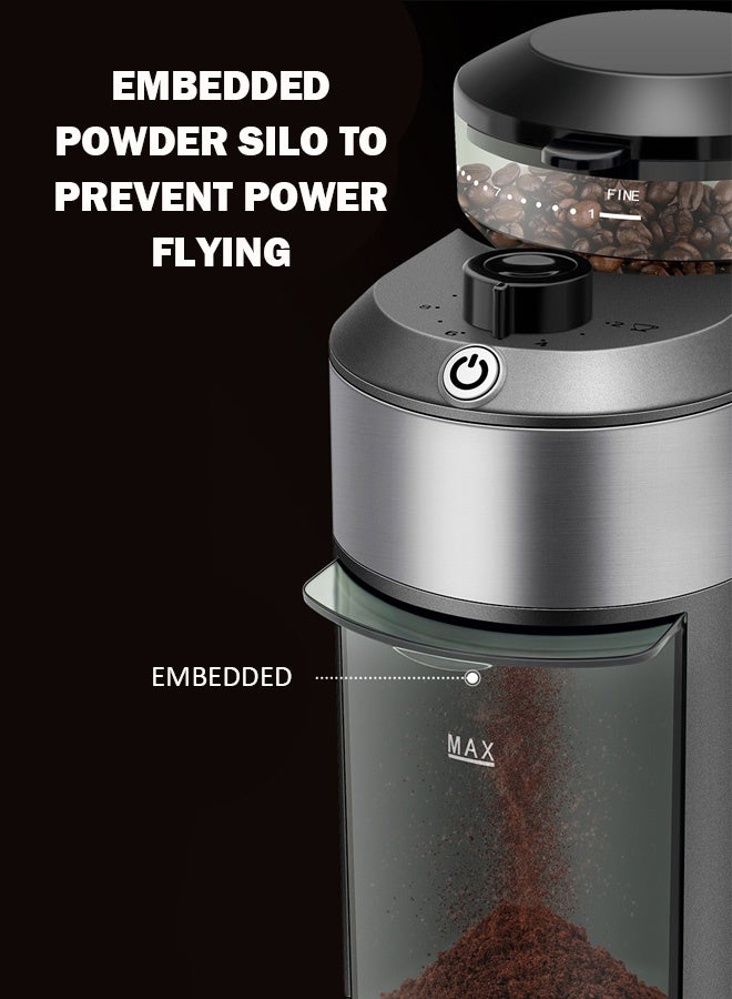 wancle 28 external gear adjustment adjustable Coffee Grinder Electric, Super Silent Electric Coffee Bean Grinder Adjustment and Multi-Functional Stainless Steel for Spices, Herbs, and Nuts Grinding - Image 4