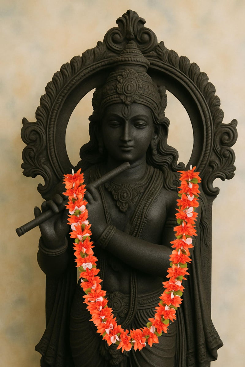 Daedal Crafters Artificial Chintamani Flower Garland for Pooja Mandir, Mala for Photo Frame, Decorative Haar Mala for God Idols, Photo Frames of Ancestors, Pitra & Pooja Room Décor (40 inch) - Image 2