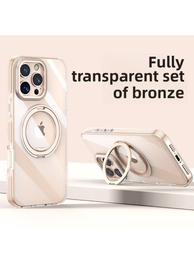 For Apple Transparent Phone Case 360 Gear Bracket Multiple Models Available