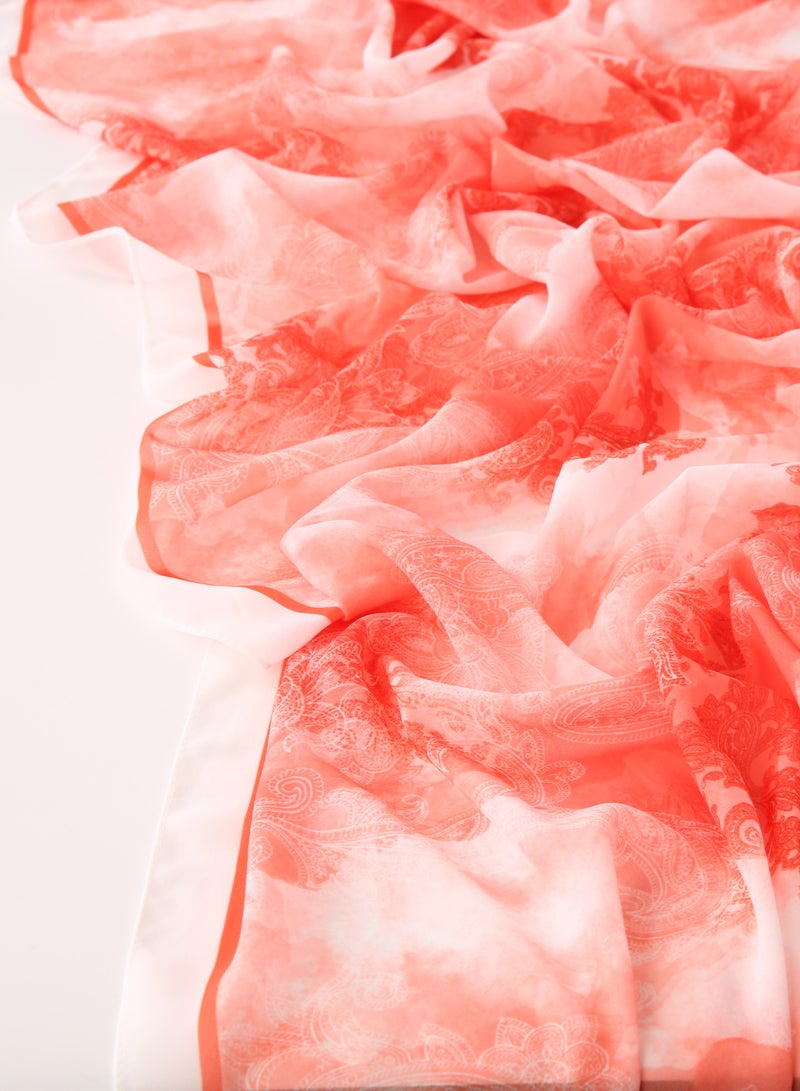ShineShe Fashionable Chiffon Floral Print Long Scarf Headscarf - Image 3