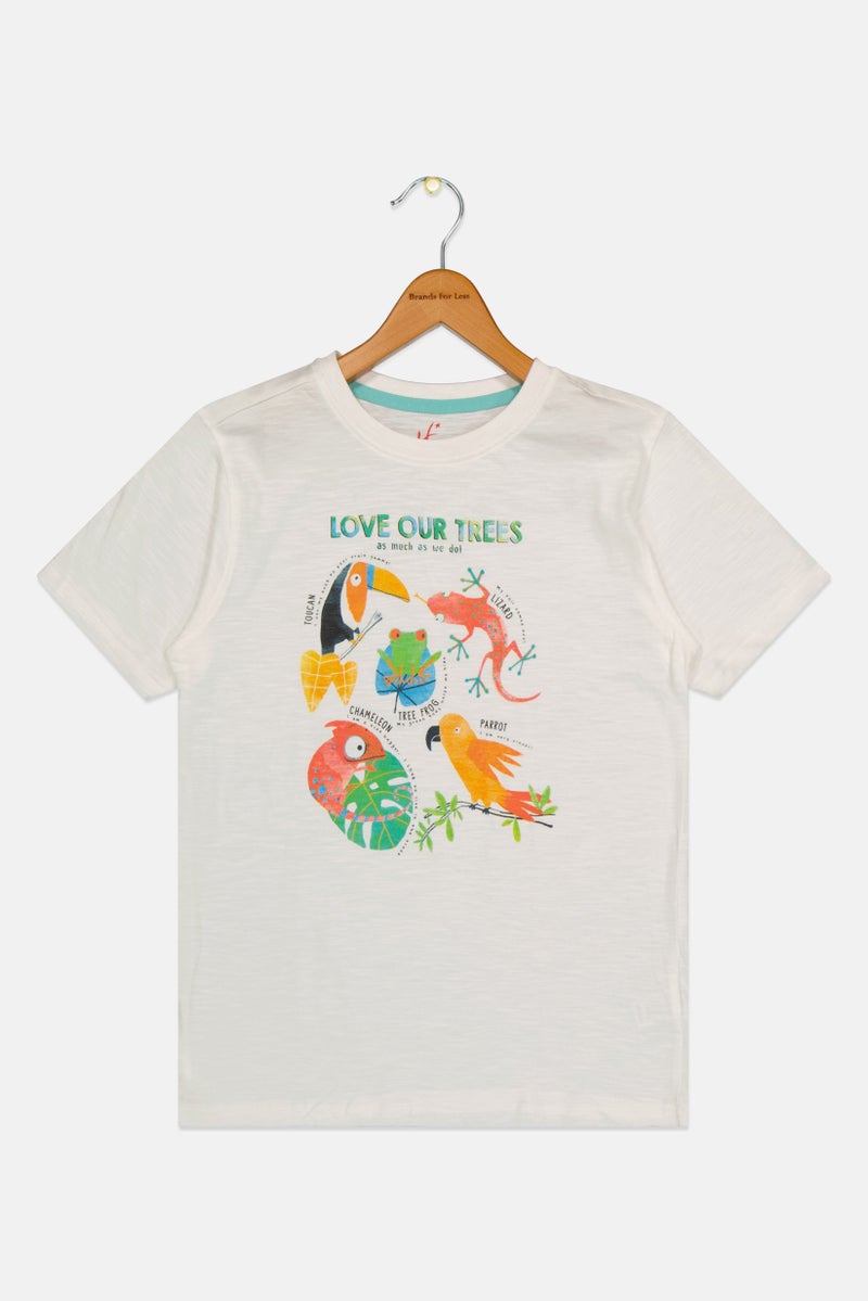 Hamleys تي شيرت قصير الأكمام بطباعة جرافيك للأطفال الأولاد، أبيض - Image 2