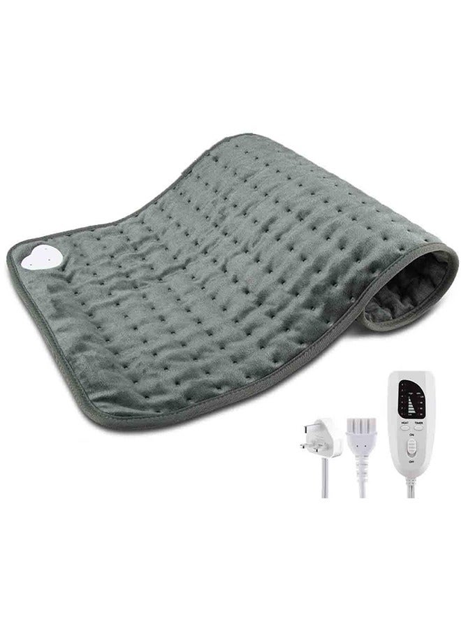 Generic Heating pad, Electric Heat Pad with Automatic Switch-Off and 6 Temperature Levels Heating pad for Back Neck Shoulder Belly Heating Technology - Machine Washable (Dark Gray, 12" x 24")  - Image 1