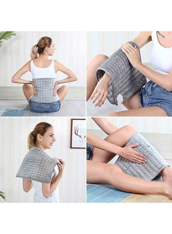 Generic Heating pad, Electric Heat Pad with Automatic Switch-Off and 6 Temperature Levels Heating pad for Back Neck Shoulder Belly Heating Technology - Machine Washable (Dark Gray, 12" x 24")  - Image 3