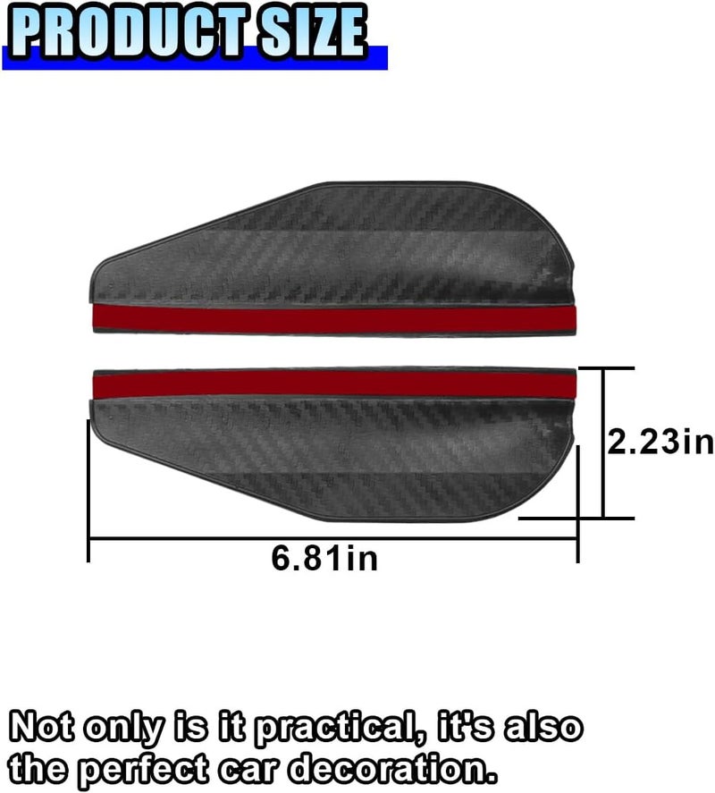 LHDOS Car Rear View Mirror Rain Visor Guard, Waterproof Side Mirror Rain Cover, PVC Auto Mirror Rain Eyebrow Guard, Universal Car Exterior Accessories for Cars Truck and SUV (Black) Easy lifting build - Image 2