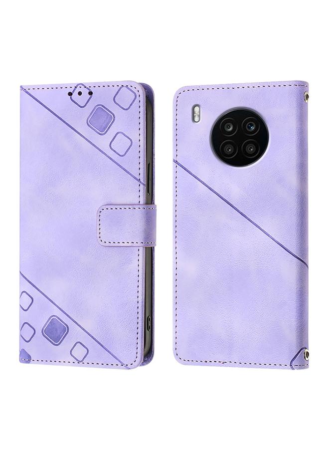 S-TOP Case For Huawei Nova 8i Skin Feel Embossed Leather Phone Case - Image 2