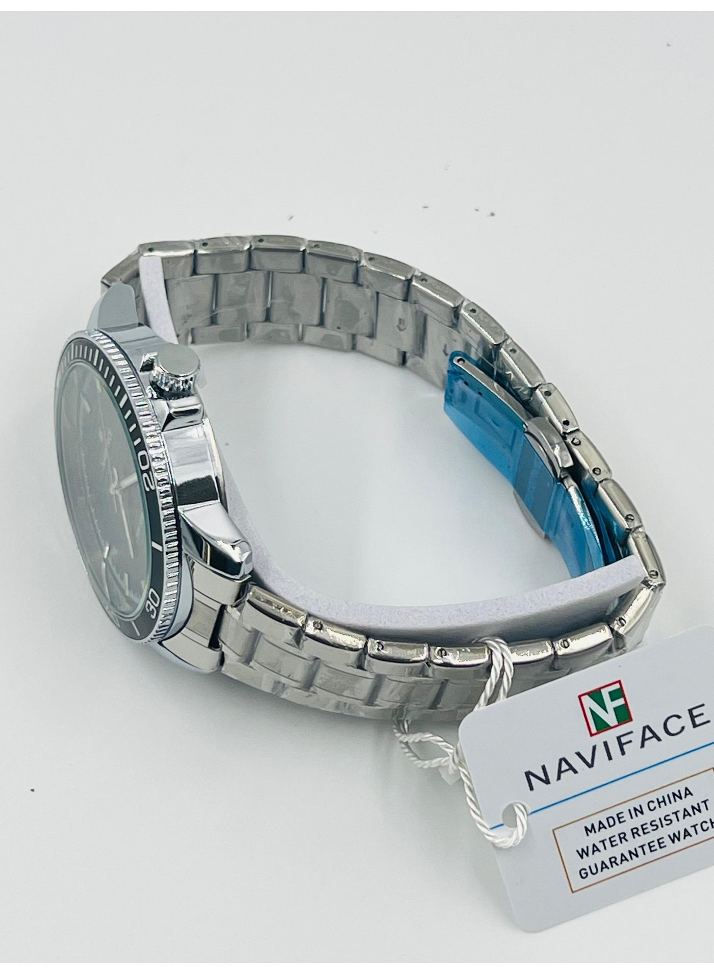 NAVIFACE Silver Stainless Steel Chain Strap Men's Watch | Best