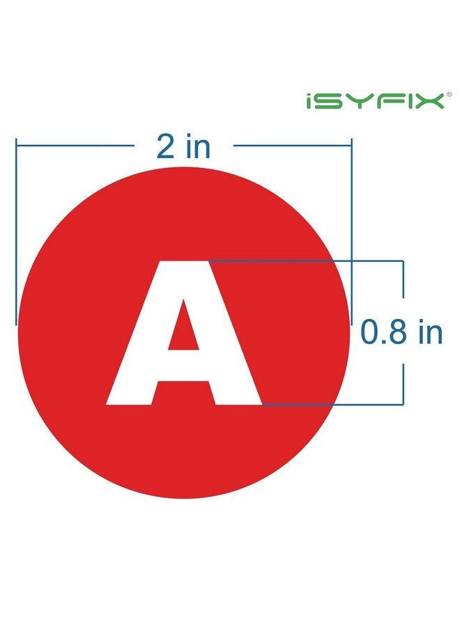 iSYFIX iSYFIX Red Vinyl Letters Stickers - 2 inch Self-Adhesive, A to Z, 4 of Each Letter - Premium Decal for Indoor & Outdoor, For Inventory, Storage, Organizing, Alphabet for Boxes, Toolbox, Lockers & More  - Image 2