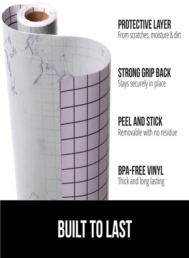 GORILLA GRIP Peel and Stick Paper, Removable Cover for Books, Shelves, Countertops, Drawers, Cabinets and Crafts, Easy Install Kitchen Decor, Shelf, Drawer, Cabinet Liners 19.7 in x 20 FT White Marble - Image 2