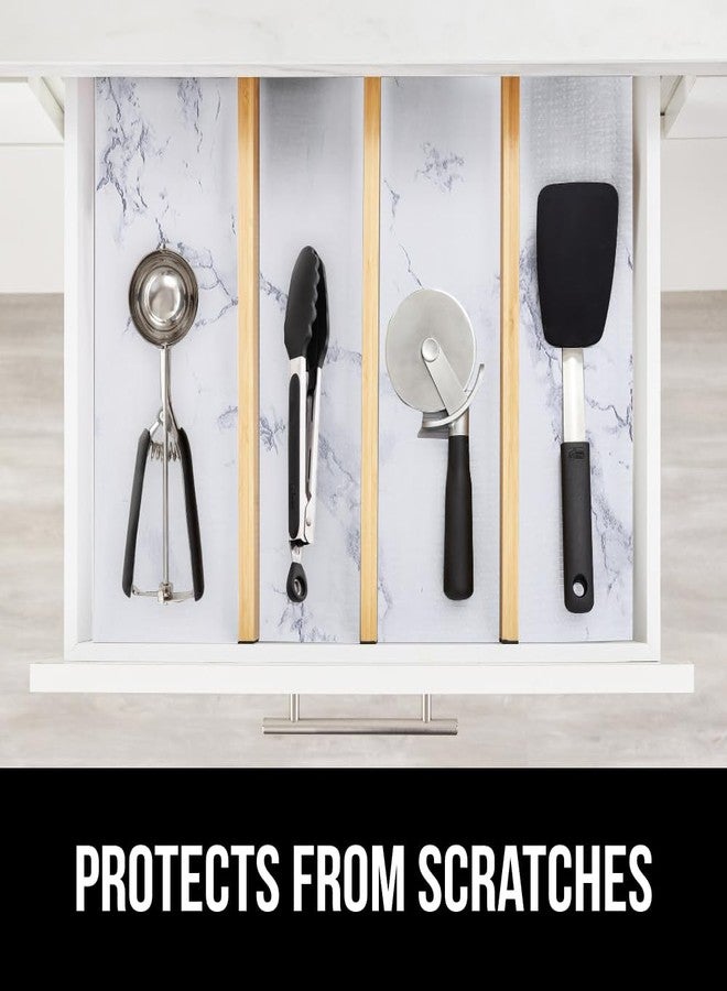 GORILLA GRIP Peel and Stick Paper, Removable Cover for Books, Shelves, Countertops, Drawers, Cabinets and Crafts, Easy Install Kitchen Decor, Shelf, Drawer, Cabinet Liners 19.7 in x 20 FT White Marble - Image 3