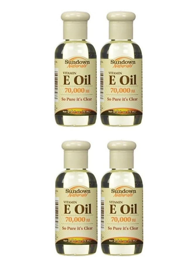 سن داون ناتشورالز 4 قطع زيت فيتامين E للبشرة 70,000 IU الحجم 75x4مل - Image 1