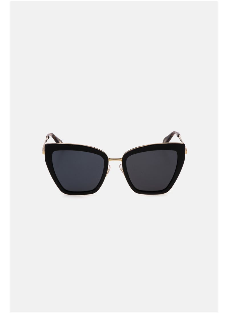 Just Cavalli Women's Square Shape  Stainless steel Sunglasses SJC092 530700 - Lens Size: 53 Mm - Shiny Black  - Image 2