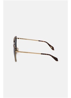 Just Cavalli Women's Square Shape  Stainless steel Sunglasses SJC092 530700 - Lens Size: 53 Mm - Shiny Black  - Image 3