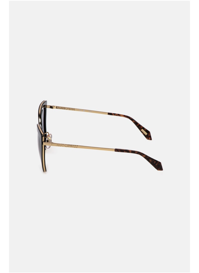 Just Cavalli Women's Square Shape  Stainless steel Sunglasses SJC092 530700 - Lens Size: 53 Mm - Shiny Black  - Image 3