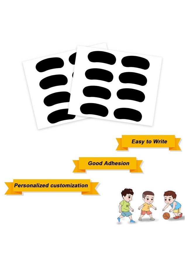 KINBOM 40 Pairs Sports Eye Black Stickers Eye Black Under Eye Black Stickers For Adults Kids With 1 White Pencil For Baseball Softball Football Themed Party Supplies - Image 4