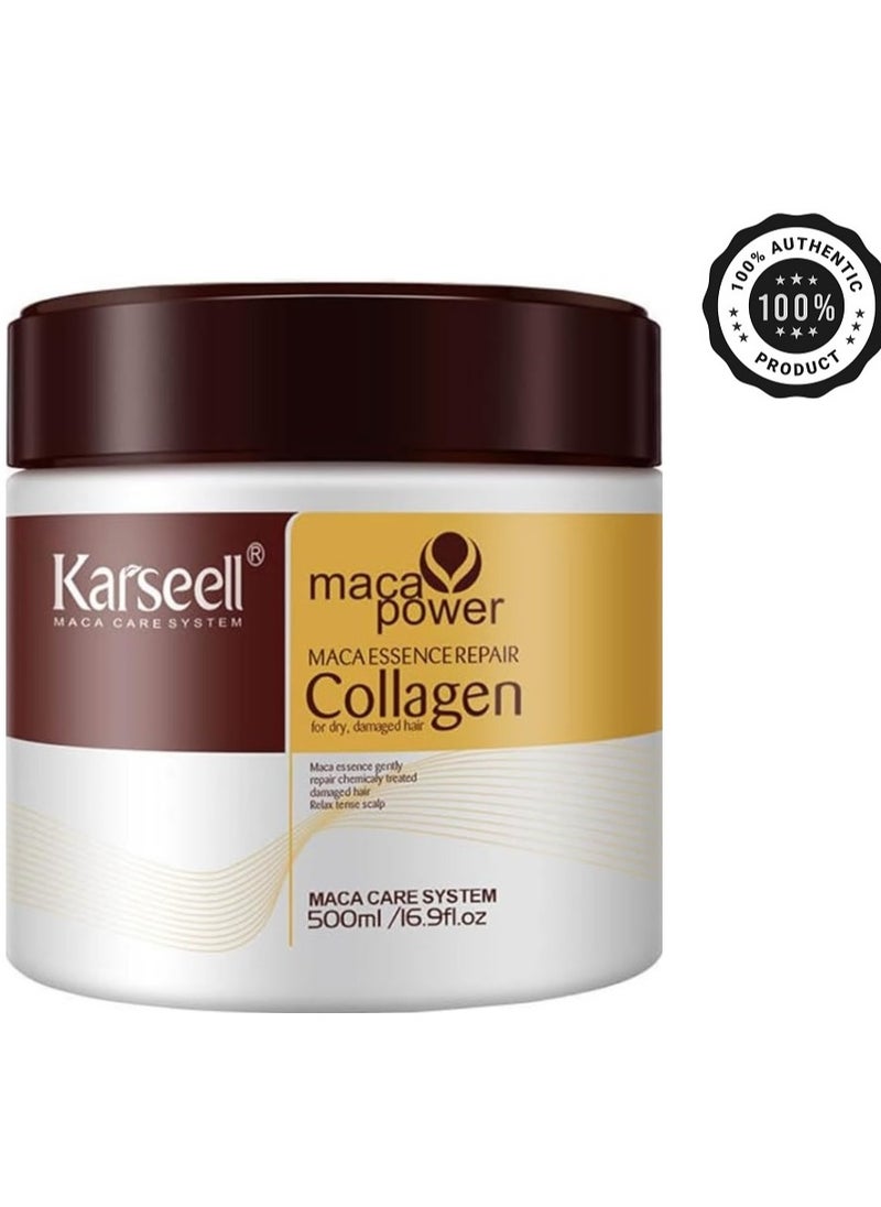 Karseell Collagen Maca Hair Essence Repair  For Dry Damaged Hair 500ml  - Image 1