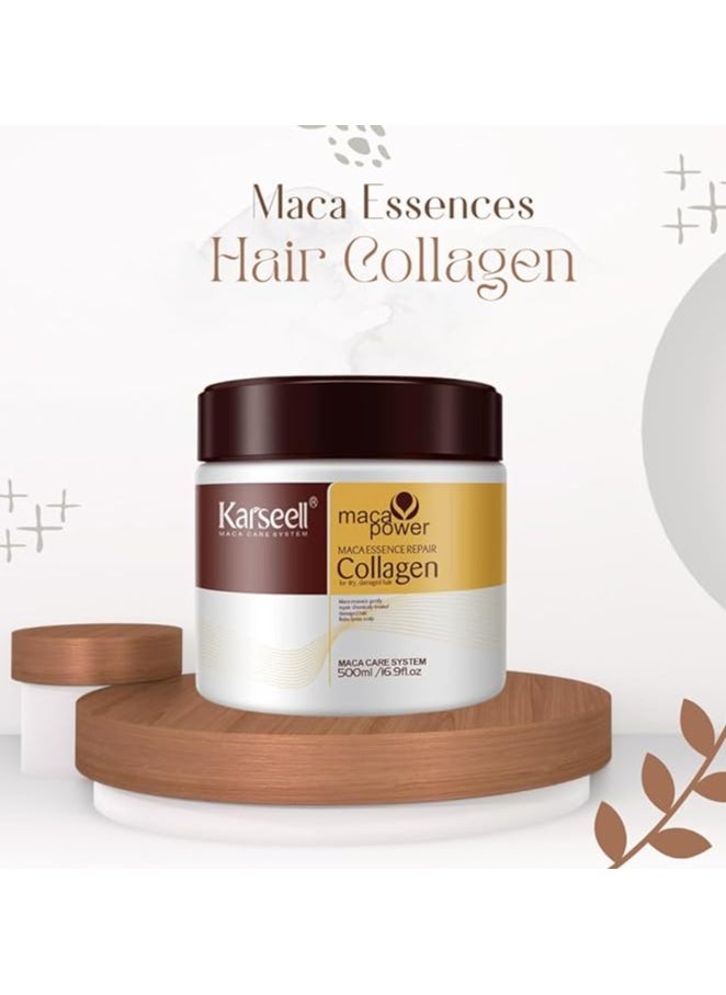 Karseell Collagen Maca Hair Essence Repair  For Dry Damaged Hair 500ml  - Image 4