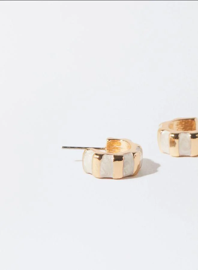 بارفوا أقراط دائرية مينا