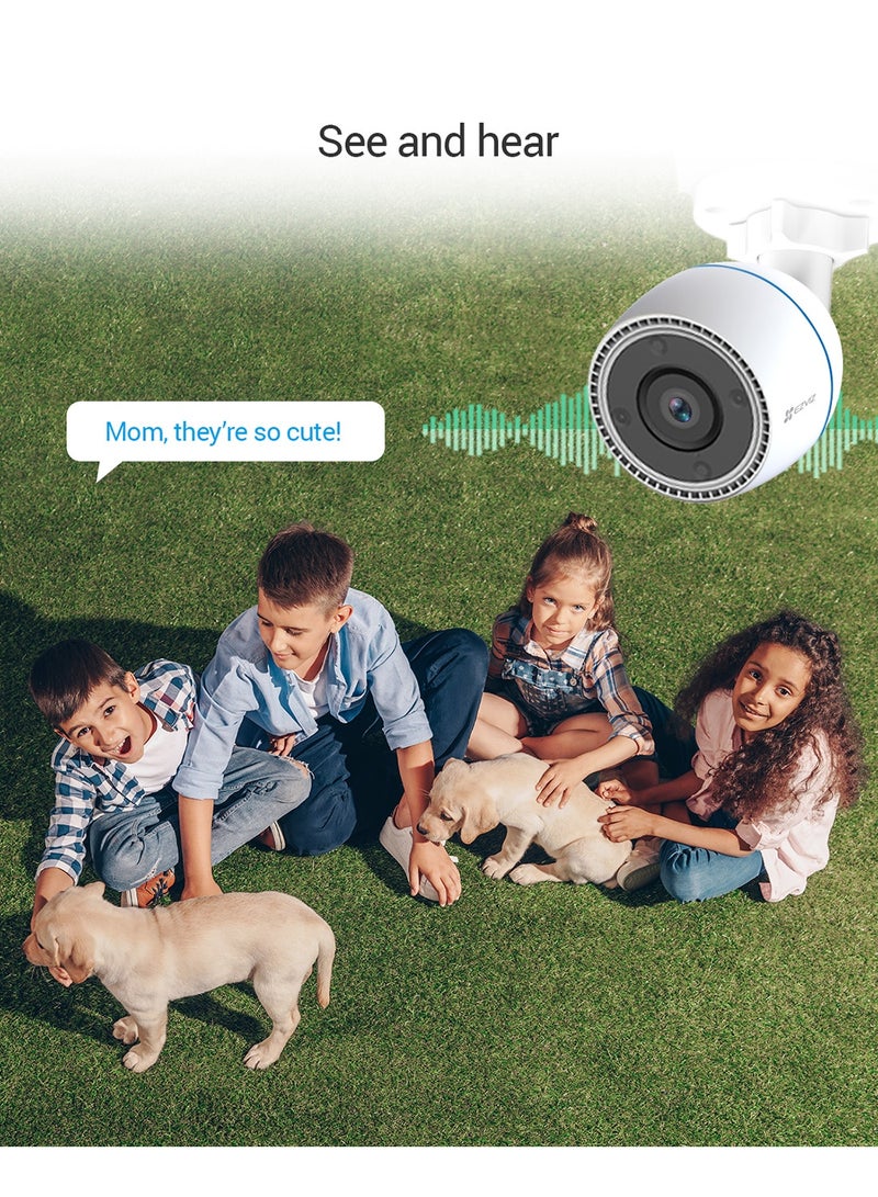 إيزفيز كاميرا أمان ملونة C3TN، كاميرا خارجية، كاميرا WiFi بدقة FHD 1080p مع التقاط الصوت، رؤية ليلية ملونة، كشف الحركة، مقاومة للعوامل الجوية IP67، تدعم بطاقة MicroSD تصل إلى 256 جيجابايت - Image 4