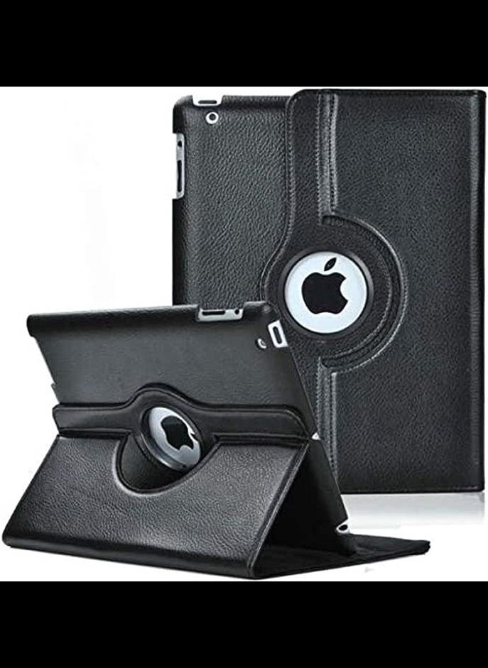 vesus Black PU Leather 360 Degree Rotating Stand Case Cover for IPAD -2-3-4
