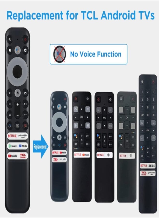 استبدال جهاز التحكم عن بعد ل TCL LED QLED 4K UHD تلفزيون أندرويد ذكي