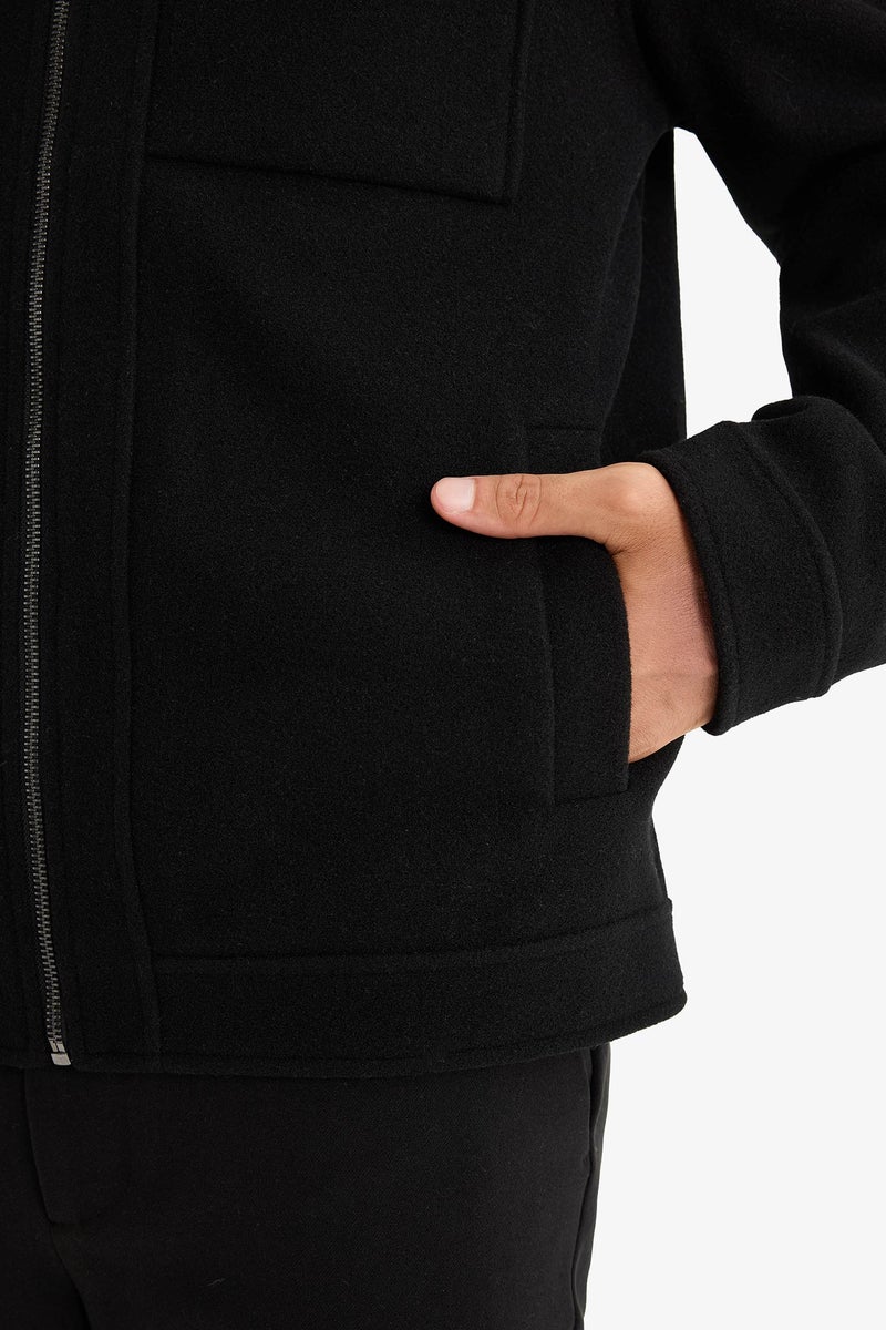 DeFacto Black Man Slim Fit Puffer Jacket Casual - Image 5