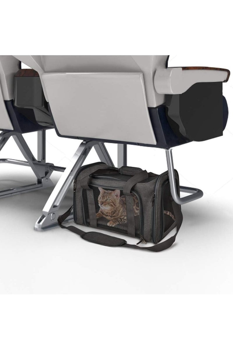 HW Cat Carriers Dog Carrier Pet for Small Medium Cats Dogs Puppies up to 15 Lbs, TSA Airline Approved Soft Sided, Collapsible Travel Puppy - Image 4