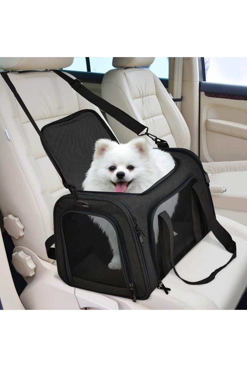 HW Cat Carriers Dog Carrier Pet for Small Medium Cats Dogs Puppies up to 15 Lbs, TSA Airline Approved Soft Sided, Collapsible Travel Puppy - Image 5