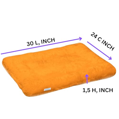 NEXTGO Floor Seat Cushions Yoga Meditation Mat Pooja aasan Soft Extra Comfortable Feather Touch Last Long Upto Washable Material Size 24 x 30 Inch 2 x 2.5 Fit Color Bhagwa Orange - Image 3