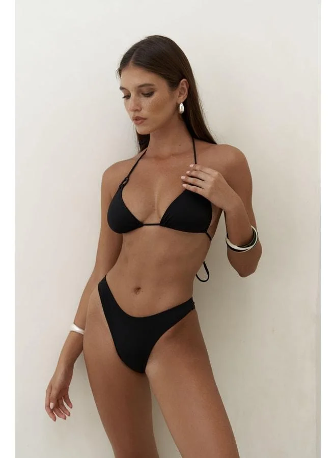 Bohemai  Samudra Straight Cut Black Bikini Bottom for Women | Best Price UAE