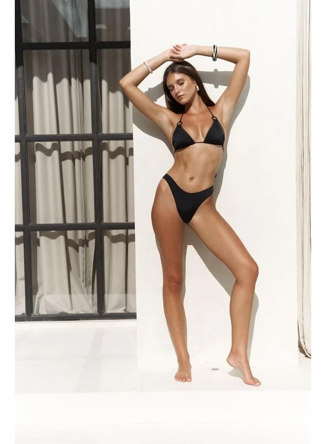 Samudra Straight Cut Black Bikini Bottom