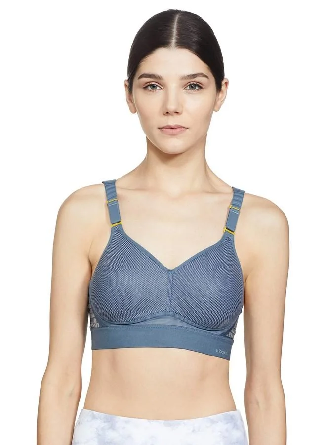 ترايامف Triumph International Women's Light Padded | Wire Free | Triaction 32C Grey Combination | Sports Bra | Pack of 1