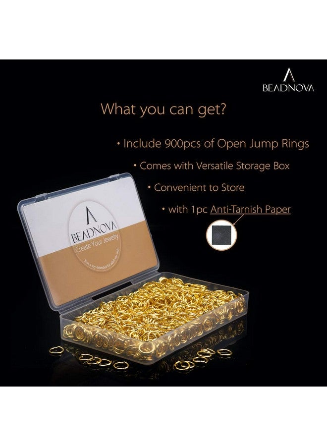 BEADNOVA 10Mm Jump Rings Gold Jewelry Jump Rings For Jewelry Making Open Jump Rings For Keychains (900Pcs) - Image 2