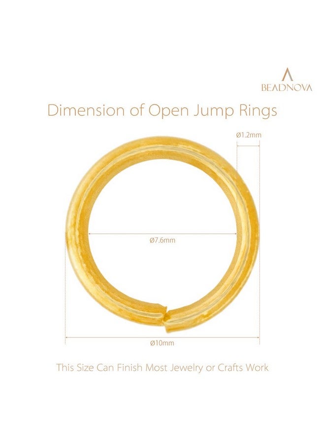 BEADNOVA 10Mm Jump Rings Gold Jewelry Jump Rings For Jewelry Making Open Jump Rings For Keychains (900Pcs) - Image 3