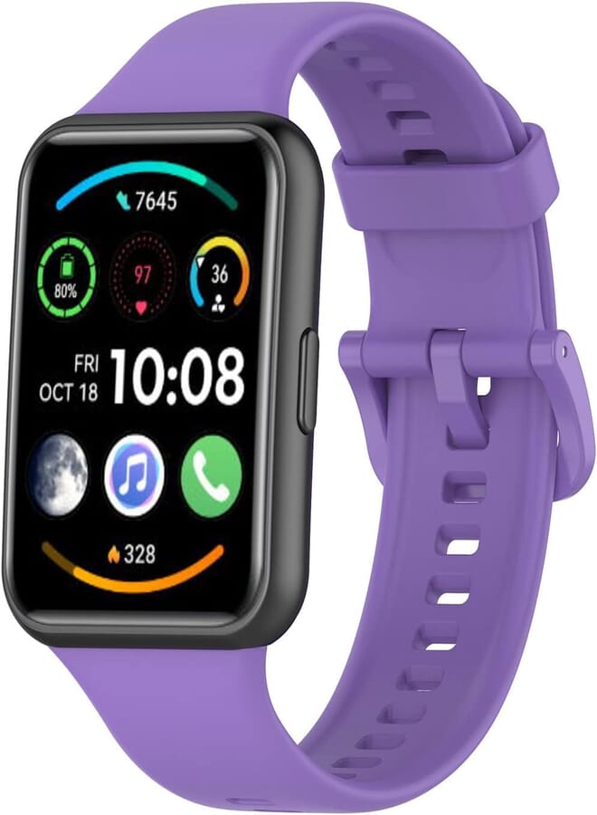 BBZ Bands Compatible with Huawei Watch Fit 2 Strap, Soft Silicone Sports Replacement Strap for Huawei Watch Fit 2 Smartwatch, Huawei Watch Fit 2