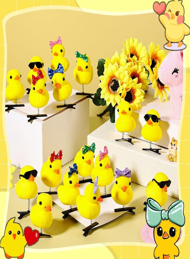 Luinabio 30 Pcs Duck Hair Clips Yellow Duck Hairpin Cartoon Animal Clips Gift for Women Holiday Party Supplies(Classic) - Image 3
