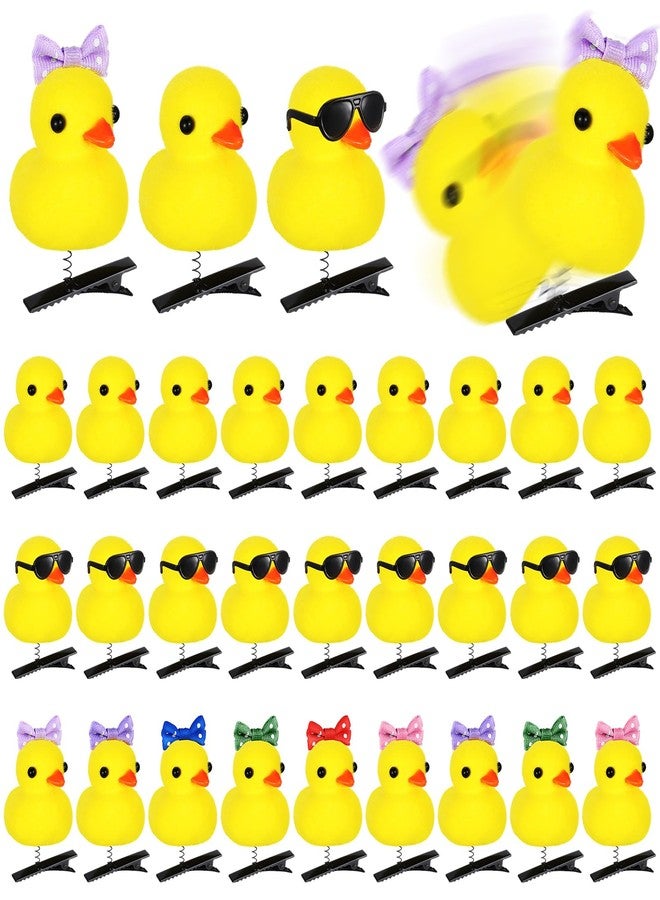 Luinabio 30 Pcs Duck Hair Clips Yellow Duck Hairpin Cartoon Animal Clips Gift for Women Holiday Party Supplies(Classic) - Image 1