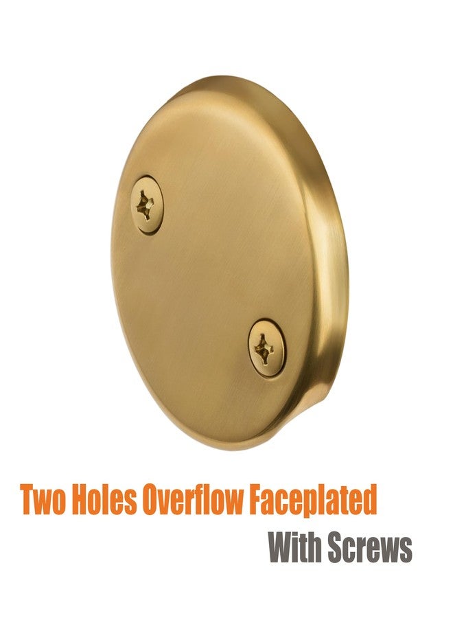 Artiwell Bath Tub Drain Trim Set Conversion Kit Assembly, With Easy Installation Lift and Turn Twist Bathdrain Stopper and Two Holes Tub Drain Overflow Faceplate,Fit Most Bath Drains, Champagne Bronze - Image 3