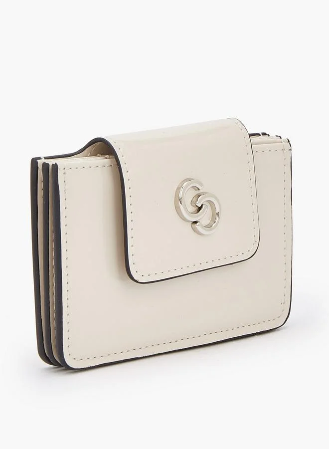 Celeste IVORY Solid Card Holder With Snap Button Closure for Women | Best Price UAE