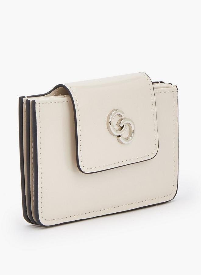 Celeste Solid Card Holder With Snap Button Closure - Image 2