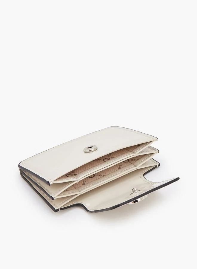 Celeste IVORY Solid Card Holder With Snap Button Closure for Women | Best Price UAE
