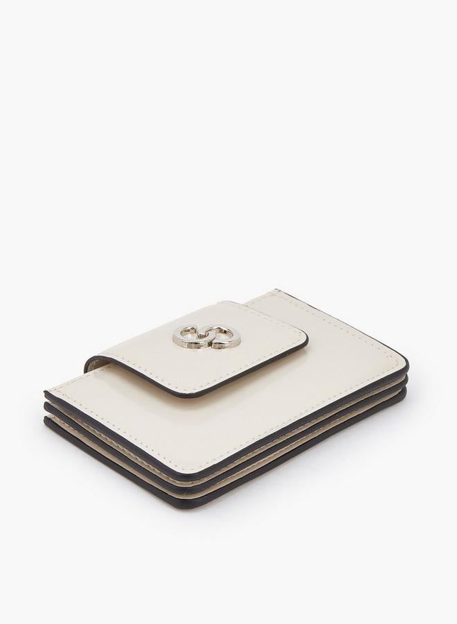 Celeste Solid Card Holder With Snap Button Closure - Image 4