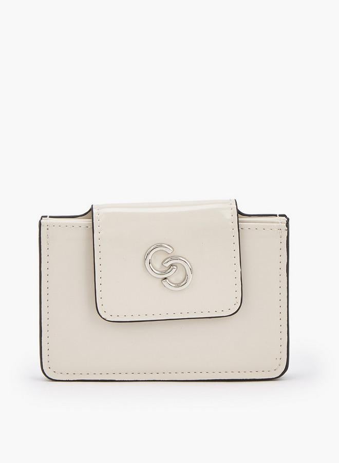 Celeste Solid Card Holder With Snap Button Closure - Image 1