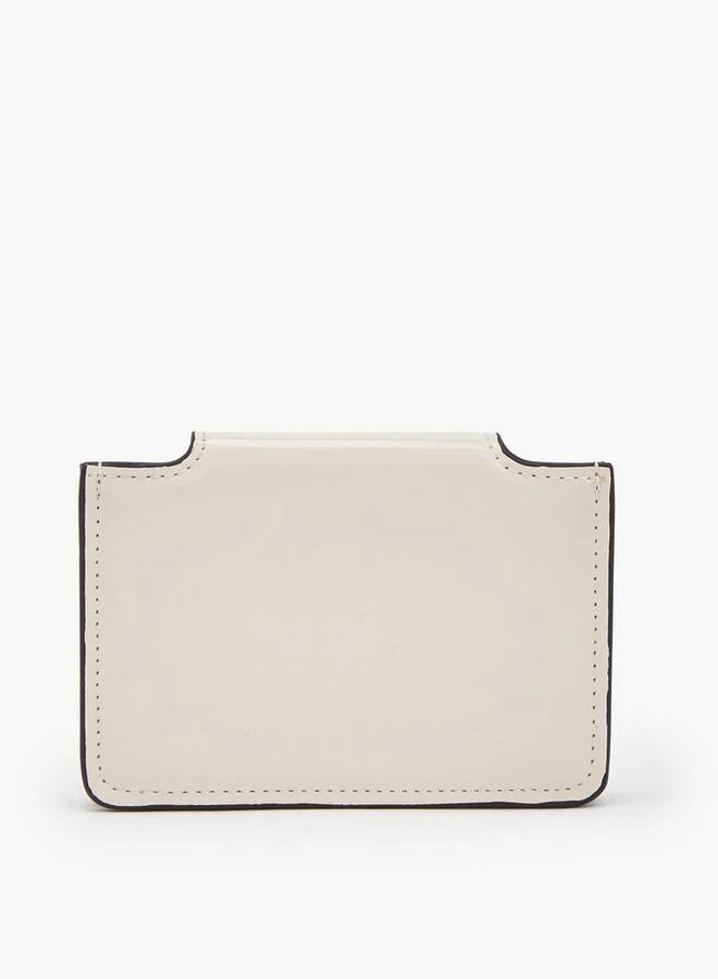 Celeste IVORY Solid Card Holder With Snap Button Closure for Women | Best Price UAE