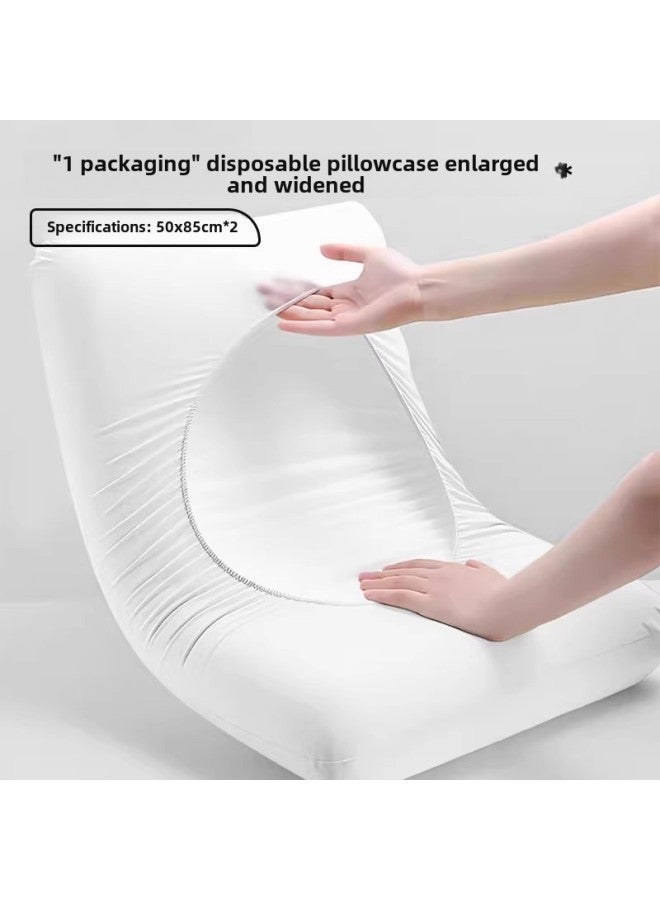 Disposable Pillowcase Travel Pillowcase Thickened Travel Hotel Train Sleeper Dirty Vacuum Compressed Separate Packaging-Color:Yunduo White  Sterilization And Dirt Separation - Image 1