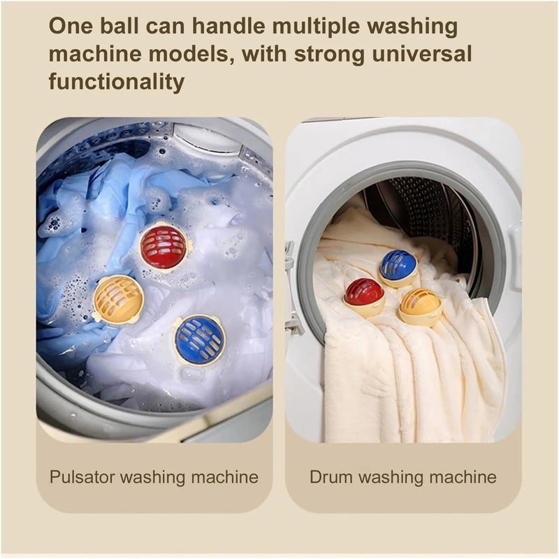 3pcs Reusable Puffer Laundry Balls - Pet Hair Remover & Lint Catcher for Washing Machine(Yellow) - Image 4