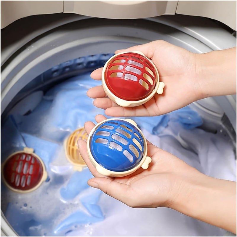 3pcs Reusable Puffer Laundry Balls - Pet Hair Remover & Lint Catcher for Washing Machine(Yellow) - Image 2