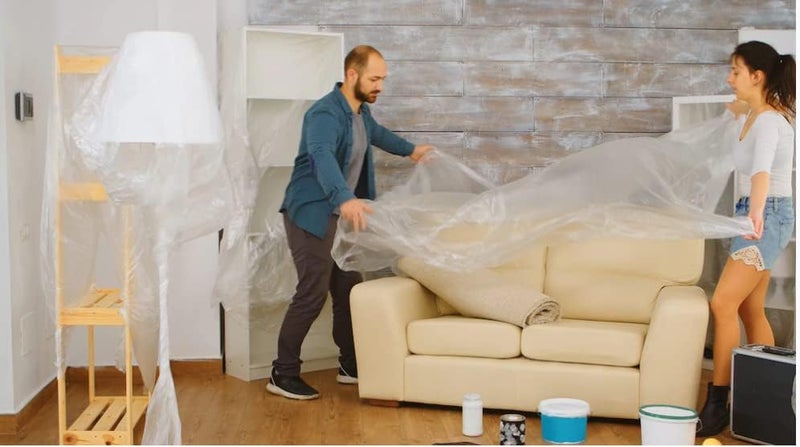 VG TARP Multipurpose Plastic Dust Covering Protection Sheet for Home Packaging Protect Your Furniture, Wooden Flooring, AC, Fridge, Outdoor Space etc. from Paint Stains SIZE-12Ft Width x 20Ft Long - Image 4