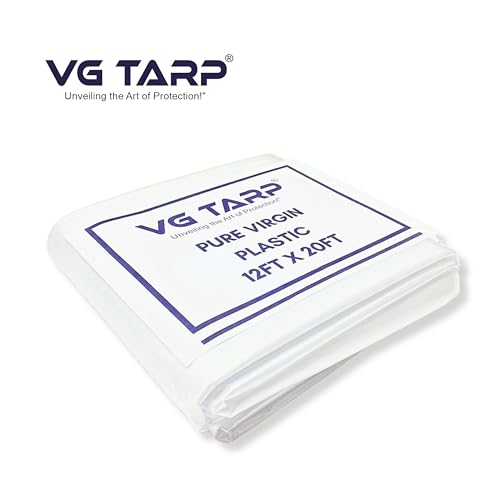 VG TARP Multipurpose Plastic Dust Covering Protection Sheet for Home Packaging Protect Your Furniture, Wooden Flooring, AC, Fridge, Outdoor Space etc. from Paint Stains SIZE-12Ft Width x 20Ft Long - Image 2
