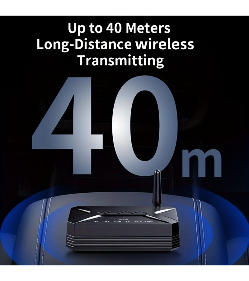 بلاك وايرلس 5.0 محول استقبال وإرسال الصوت مع مدخل 3.5 ملم AUX و RCA و USB - Image 4