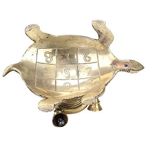 Artvarko Brass Diya Tortoise Stand with Three Bells | Vastu Kachua Designer Deepak Deepam Home Office Decor Decorative Table Showpiece Gifts in Gold Color Height 6 Inches - Image 5